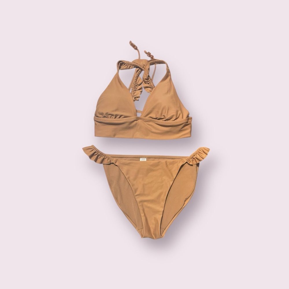 Aerie Ruffled Bikini Cedar Expedition Set Sz S